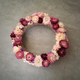 Dried Centrepiece Pink and White