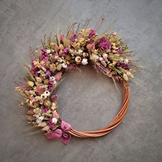 Willow wreath pink shades