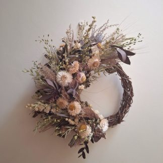 Natural vine wreath in neutral colours