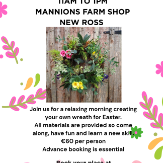 Easter Wreath Workshop March 21st 11am to 1pm