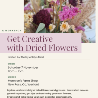 Dried flower workshop November 7th 2026